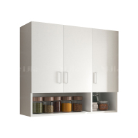 翌嘉YJ4122527 吊柜墙柜壁柜阳台柜客厅厨房卧室储物收纳柜 白色三门带底柜 900*300*800