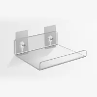 翌嘉YJ4122638 亚克力夹缝镜柜层隔板卫生间浴室壁挂储物架免打孔墙上置物架