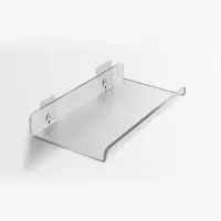 翌嘉YJ4122639 亚克力夹缝镜柜层隔板卫生间浴室壁挂储物架免打孔墙上置物架