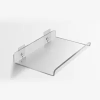 翌嘉YJ4122640 亚克力夹缝镜柜层隔板卫生间浴室壁挂储物架免打孔墙上置物架