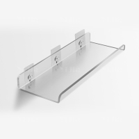 翌嘉YJ4122642 亚克力夹缝镜柜层隔板卫生间浴室壁挂储物架免打孔墙上置物架