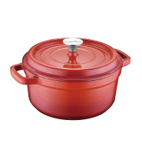 爱仕达(ASD) TF22T1TG-R 铸铁珐琅汤锅煮汤锅一锅多用 明火电磁通用 珐琅汤锅