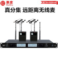 惠度(HuiDu)AT-200L无线一拖二话筒大型会议培训室演播室演讲话筒远距离无线麦克风领夹款