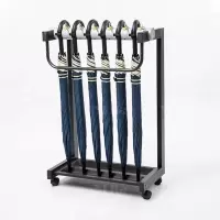 翌嘉YJ4122845 雨伞架大容量伞架商用酒店铁艺含锁雨伞收纳架 6头含6把伞