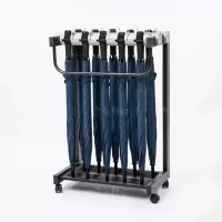 翌嘉YJ4122851 雨伞架大容量伞架商用酒店铁艺含锁雨伞收纳架 加高款10头含10把伞