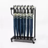 翌嘉YJ4122855 雨伞架大容量伞架商用酒店铁艺含锁雨伞收纳架 加高款12头含12把伞