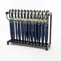 翌嘉YJ4122869 雨伞架大容量伞架商用酒店铁艺含锁雨伞收纳架 加高款24头含24把伞