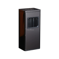 翌嘉YJ4123003 不锈钢酒店垃圾桶大堂宾馆方口立式垃圾桶 黑色 16L 310*235*665