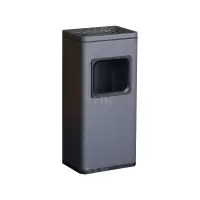 翌嘉YJ4123005 不锈钢酒店垃圾桶大堂宾馆方口立式垃圾桶 灰色 16L 310*235*665