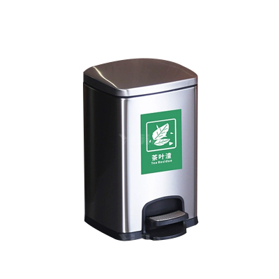 翌嘉YJ4123019 茶水间茶渣桶滤茶桶不锈钢茶水桶茶叶废水桶 脚踏款 银色 8L 237*245*372