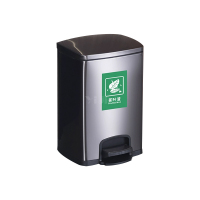 翌嘉YJ4123022 茶水间茶渣桶滤茶桶不锈钢茶水桶茶叶废水桶 脚踏款 黑色 20L 328*330*478