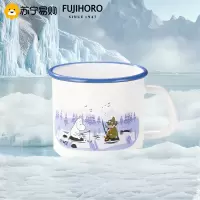 FUJIHORO富士日本进口姆明杯碟套装日式餐盘餐具家用碟子泡面杯子9CM马克杯2杯