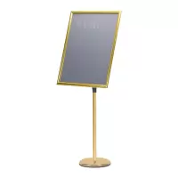 翌嘉YJ5011537 A2立牌指示牌酒店导向牌立式广告牌指引牌落地展示牌 金色直角