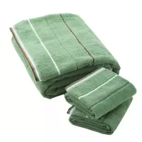 恒源祥 三段浴巾三件套-绿(2面+1浴)TAL1018