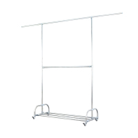 翌嘉YJ-E5-202 202不锈钢晾衣架移动伸缩有鞋架晒衣架 可升降高度款 1200*520*1200-2000