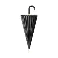 翌嘉 YJ5081620 全纤维雨伞 可定制logo可印图案 24骨弯柄 黑色