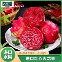 [苏鲜生]越南红心火龙果 净重2.8斤 单果500g左右 箱装 热带水果 当季新鲜水果