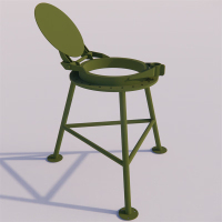 亿家丰钢制高机底座绿色高机架可旋转高级底座架军迷用品