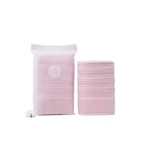 洁丽雅 经典全棉优品浴巾单条EVA袋 70*140cm 380g(白/蓝/灰/粉颜色随机)