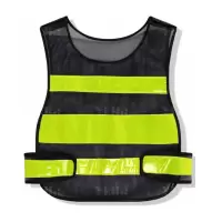 翌嘉YJ4112147 反光背心环卫园林反光马甲施工交通反光衣 葫芦款黑色