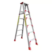 翌嘉YJ-20161铝合金人字梯家用折叠梯双面扶梯六步梯2米