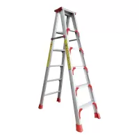 翌嘉YJ-20168铝合金人字梯家用折叠梯双面扶梯加厚六步梯2米