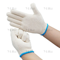 翌嘉YJ40620014棉纱线手套耐磨防滑劳保防护手套 10针