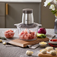 小熊(Bear)QSJ-D03W5 绞肉机家用多功能肉馅机辅食搅拌切菜玻璃