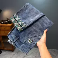 弹力秋冬厚款男士牛仔裤修身小直筒休闲潮流宽松百搭新款长裤903