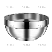 翌嘉YJ40625004 201不锈钢铂金碗学校汤碗真空双层碗防烫碗米饭碗儿童隔热碗 14cm