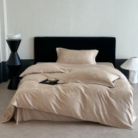 彼加曼 BGM-T2548 100S长绒棉大提花床饰套件-杏黄(被套200*230cm)