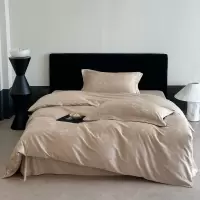 彼加曼 BGM-T2548 100S长绒棉大提花床饰套件-杏黄(被套200*230cm)