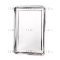 翌嘉YJ40625021 304不锈钢方盘蒸饭盘食堂托盘蒸饭柜烤箱面包馒头盘商用托盘 600*400*48