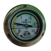 白云 压力表;Y-63;0-2.5MPa;2.5;不锈钢压力表;螺纹;M14×1.5