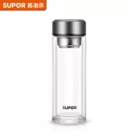 苏泊尔(SUPOR) 双层耐热玻璃杯C-流光银 380ml 苏泊尔 KCG38AZ10(DX)