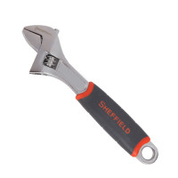 钢盾(SHEFFIELD) S016706 双色套柄铬钒钢活动扳手6寸[家用]