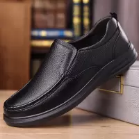 皮鞋男2025新款头层牛皮休闲鞋软底真皮中老年爸爸鞋时尚男鞋