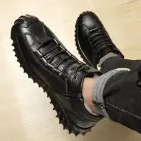 头层牛皮高帮男鞋冬季加绒加厚保暖皮毛一体休闲棉鞋防滑爸爸棉靴_37