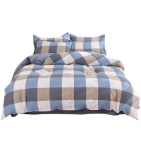 皖亭 WT-2005 皖美纯棉四件套-拉塞尔 被套*1+床单*1+枕套*2 (单位: 套)蓝格子