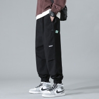 潮流嘻哈休闲风男士运动裤时尚宽松百搭青春气质纯棉工装裤棉