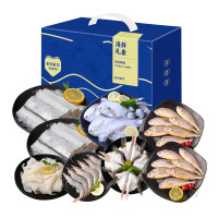 鲜到鲜得 海鲜礼盒大礼包带鱼黄花鱼海鲜水产送礼公司团购 [ 风屿海鲜礼盒]3150g[顺丰冷链]