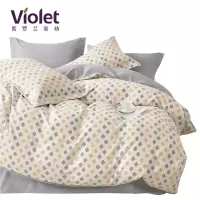 紫罗兰磨绒印花AB版四件套款号:VDZLPSS13230 城市晨曦/玉兰锦/森野拼图