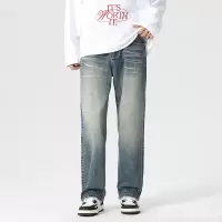 美式猫须直筒牛仔裤男高端轻奢品质新疆棉休闲高街vibe裤子高级感_702