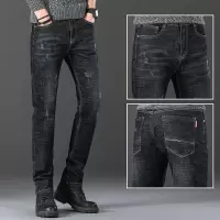 经典版型男士牛仔裤小脚修身显瘦长裤男款时尚轻奢弹力休闲裤男生