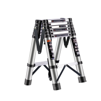 翌嘉 YJ40625065铝合金折叠便携升降梯 2.6+2.6米双面人字梯