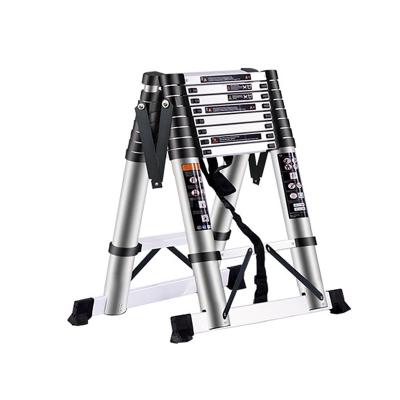 翌嘉 YJ40625067铝合金折叠便携升降梯 3.4+3.4米双面人字梯