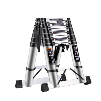 翌嘉 YJ40625070铝合金折叠便携升降梯 4.6+4.6米双面人字梯