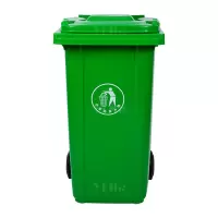 翌嘉YJ4060360户外垃圾桶带轮240升商用大垃圾桶 绿色挂车款
