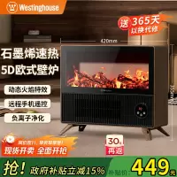 西屋石墨烯壁炉取暖器家用电暖器大面积仿真火焰炉WTH-618Y