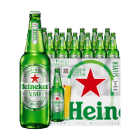 喜力星银(Heineken Silver)啤酒650ml*12瓶 绿瓶 整箱装